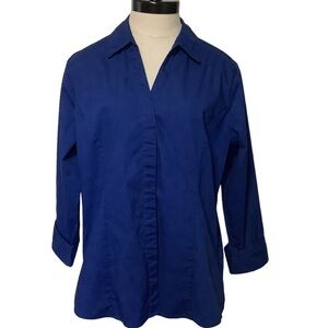 RIDERS by LEE Easy Care Button Down 3/4 Sleeve Shirt‎ - Size L